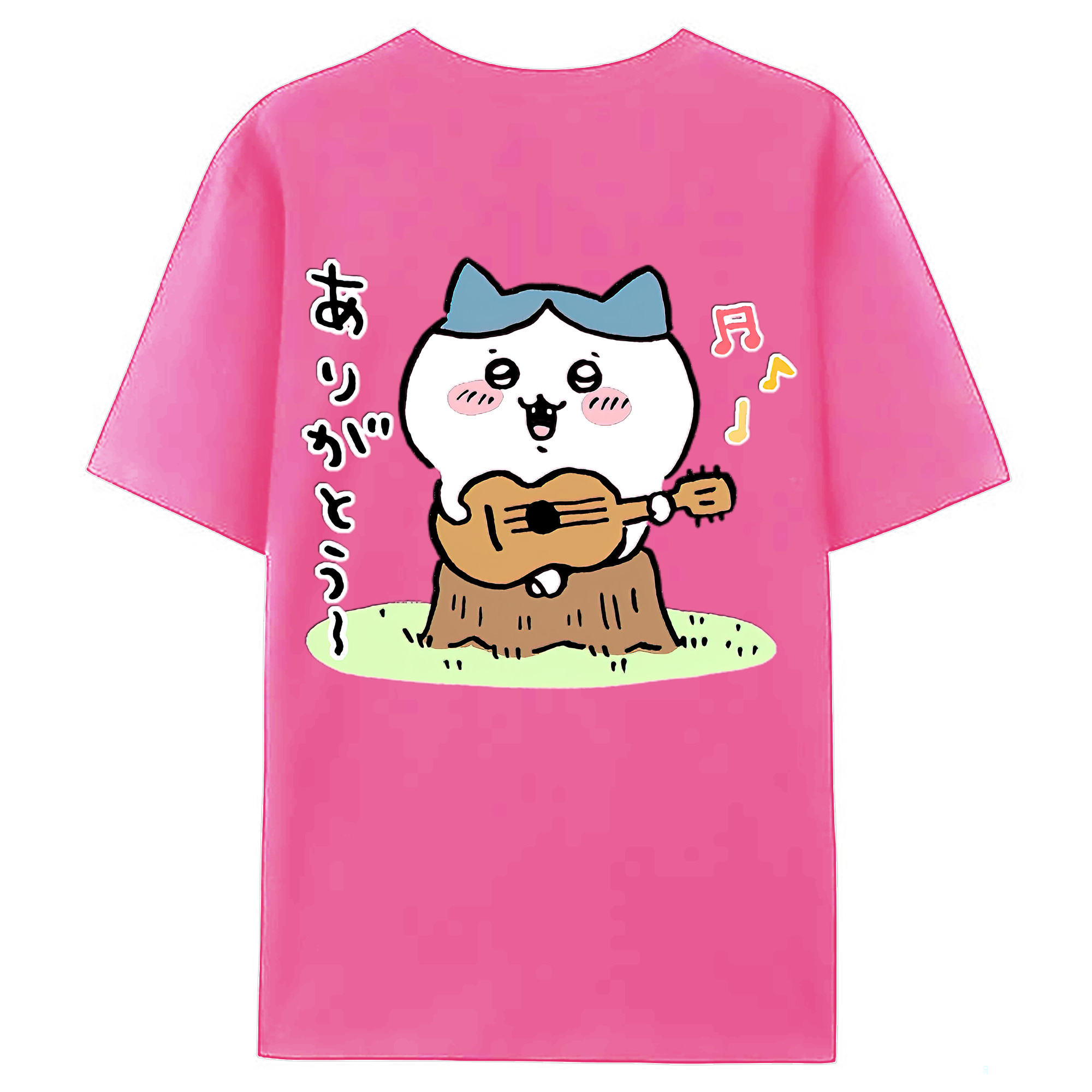 （画像用） ちいかわ ハチワレ Chii-kawa hachiware レディース半袖Tシャツ(バックプリント)